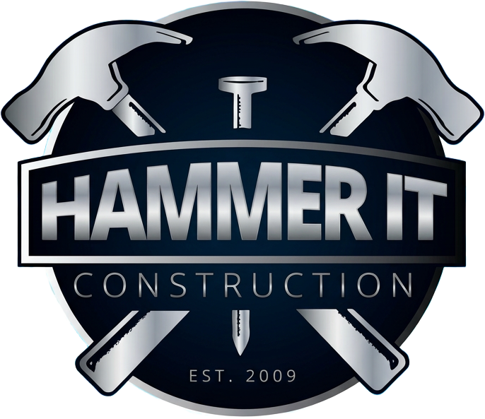 Hammer It Construction Inc. crossed hammers emblem, established 2009